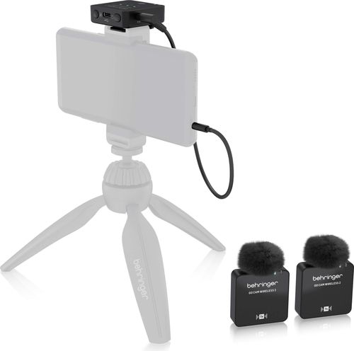 מערכת מיקרופון אלחוטית דיגיטלית Clip-On 2.4GHz ליוצרי תוכן וצילום Behringer