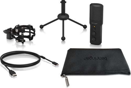 מיקרופון קונדנסר Cardioid עם מעמד שולחני וחיבור USB דגם BU200