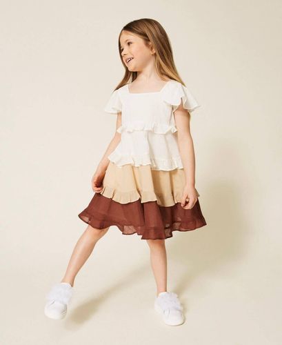 Girls’ multicolour muslin short dress