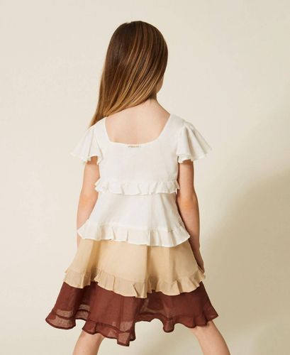 Girls’ multicolour muslin short dress