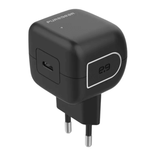 מטען קיר 65W בטכנולוגיית GaN עם כבל USB-C מבית PureGear