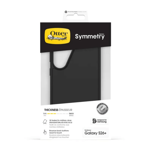 כיסוי סמסונג גלקסי +Otterbox Symmetry S26 בצבע שחור