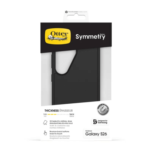 כיסוי סמסונג גלקסי Otterbox Symmetry S26 בצבע שחור