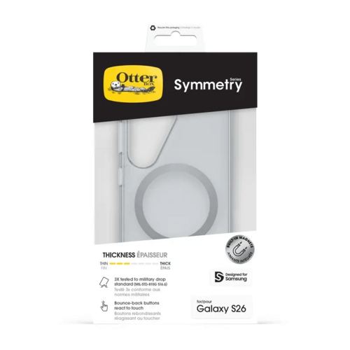 כיסוי סמסונג גלקסי Otterbox Symmetry S26 בצבע שקוף