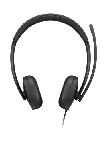 אוזניות חוטיות Lenovo Wired VoIP Headset 5000 (Teams) - צבע שחור
