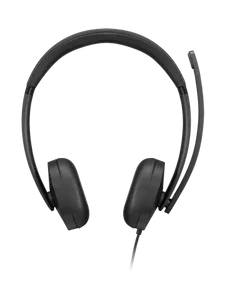 אוזניות חוטיות Lenovo Wired VoIP Headset 5000 (Teams) - צבע שחור