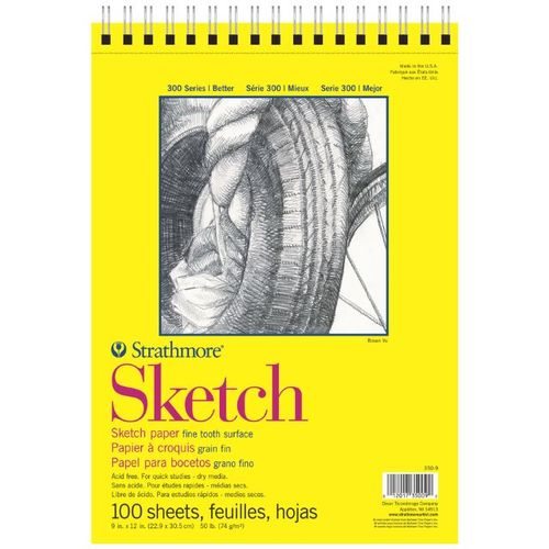 בלוק 30 דף לרישום 22.9/30.5 74 גר Strathmore Sketch
