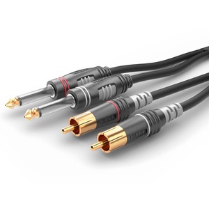 כבל סטריאו 3 מטר 2 RCA ל 2 PL מונו SOMMER HBA-62C2-0300