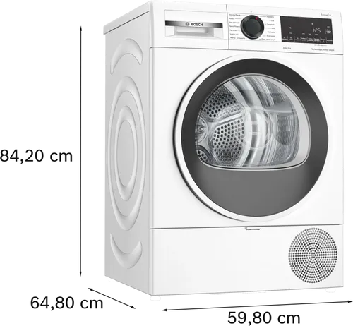 מייבש כביסה Bosch Series 6 דגם WQG1417GPL טכנולוגיית Heat Pump
