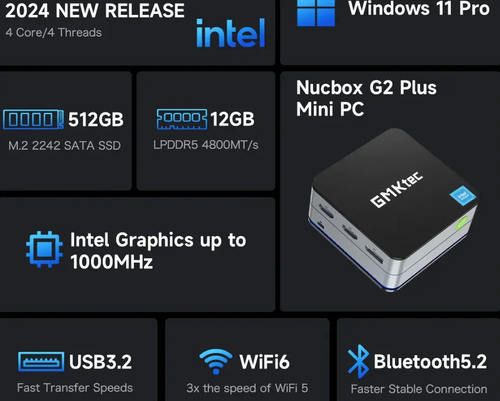 מחשב מיני Gmktec NucBox G2 Plus