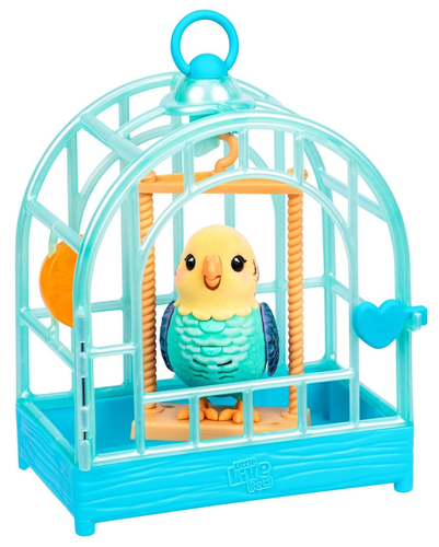 Little Live Pets: בובת תוכי אינטראקטיבי מקליט ומשמיע, מגיב למגע עם למעלה מ 20 צלילים ותגובות - תכלת/צהוב