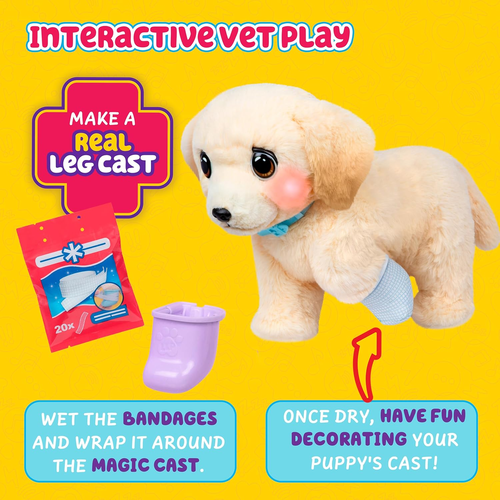 Little Live Pets: גור כלים גולדן רטריבר אינטראקטיבי מגיב למגע וליטוף עם למעלה מ 50 צלילים ותגובות