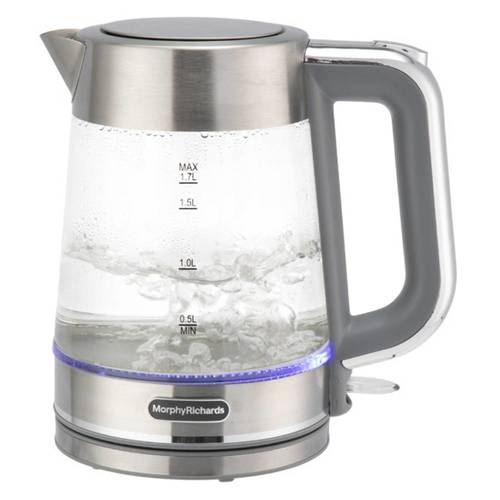 קומקום חשמלי 1.7 ליטר Morphy Richards 100401 זכוכית\נירוסטה