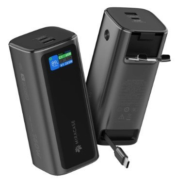 סוללת טעינה עם כבל נשלף Miracase MPBC20PD130W