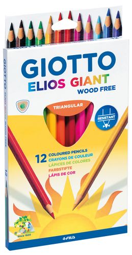 עפרונות אליוס עבים משולשים 12 גוונים GIOTTO (6)