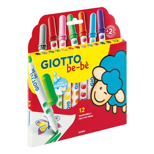 סט טושים עבים 12 גוונים BEBE