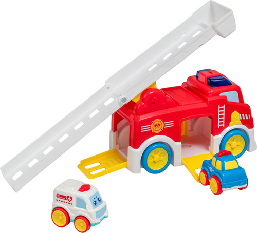 כבאית מוסיקאלית עם מכונית משטרה ואמבולנס Smart Kids