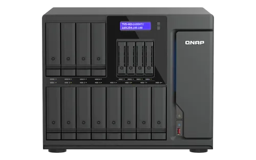 QNAP TVS-AIh1688ATX-U9-48G עם Intel Core Ultra 9, זיכרון 48GB ECC DDR5, מערך 12 מפרצי SATA ו-4 מפרצי U.2 NVMe, תקשורת 10GbE ו-2.5GbE ותמיכה ב-AI עד 36 TOPS