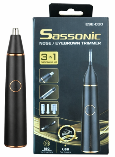 קוצץ שיער אף, אוזן וגבות נטען Sassonic ESE-030