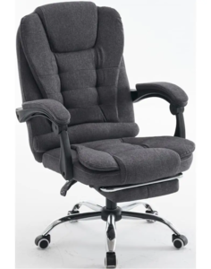 כסא מנהלים בד (גב גבוה) - דגם Boss Cotton - אפור
