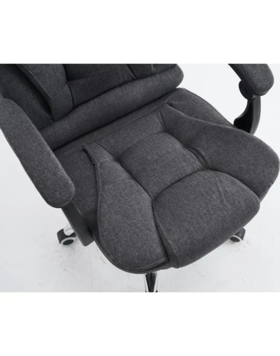 כסא מנהלים בד (גב גבוה) - דגם Boss Cotton - אפור