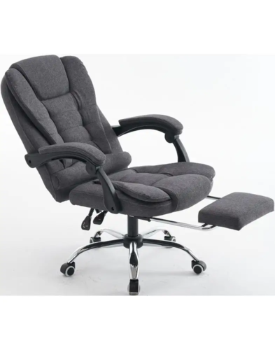 כסא מנהלים בד (גב גבוה) - דגם Boss Cotton - אפור