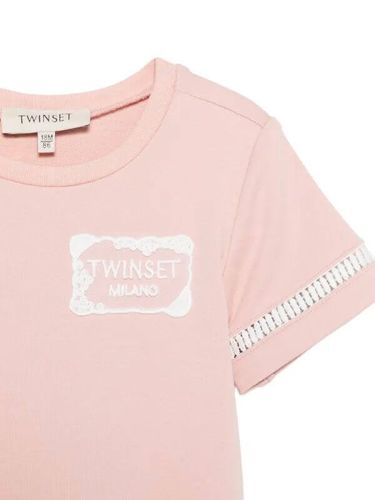TWINSET Kids logo-patch Ruffle Dress
