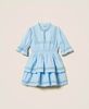 Girls’ short poplin dress with lace