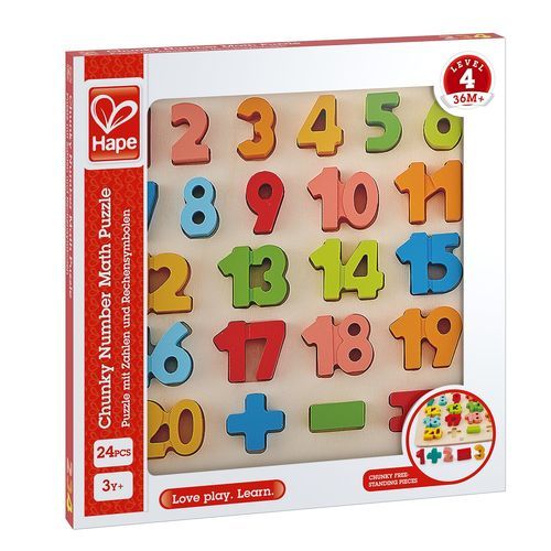 פאזל התאמת מספרים מעץ 