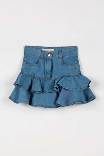 GIRLS SKIRT CHAMBRAY MID BLUE