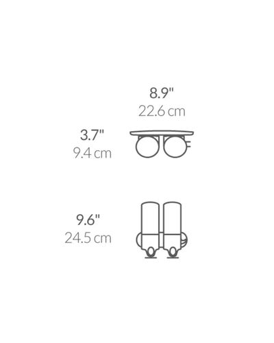 דיספנסר כפול לסבון נוזלי BT1028 חיבור לקיר 444X2 מ