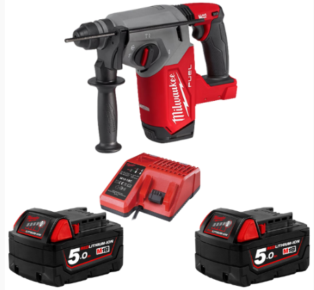 פטישון נטען מילווקי 18V דור 4 + 2 סוללות 5.0AH MILWAUKEE 