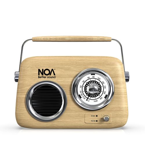 רדיו בלוטוס מעוצב בסגנון רטרו עץ NOA RETRO WOOD