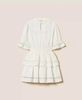 Short poplin dress with lace