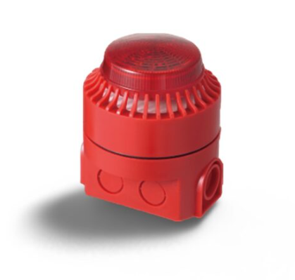 צופר חיצוני מוגן מים עם נצנץ במתח 24V טלפייר TELEFIRE TFS-IP44W בצבע לבן