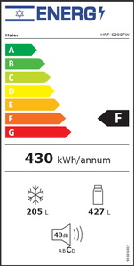 מקרר ‏מקפיא תחתון Haier HRF-6200F B/W ‏611 ‏ליטר האייר