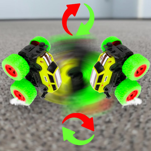 מכונית מונסטר Monster Truck עם הנעה בדחיפה וסיבוב 360 (מגוון דגמים)