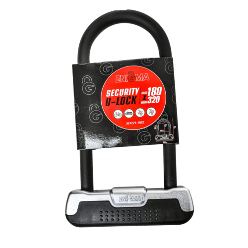 מנעול פרסה Enigma U-Lock עוצמתי 180x320 מ