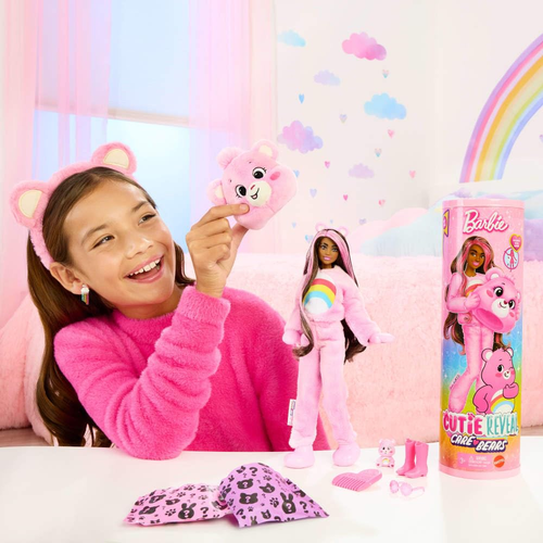 בובת ברבי סדרת Cutie מסדרת דובוני אכפת לי עם 10 הפתעות - חיכנית