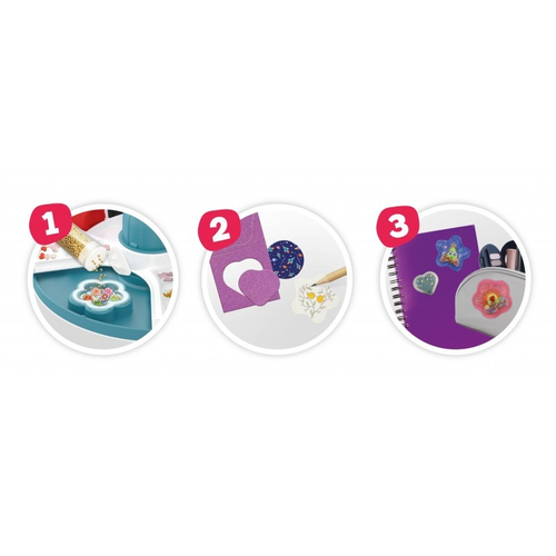 מפעל המדבקות Sticker Factory עם 20 מדבקות תלת-ממדיות לעיצוב אישי