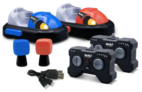 זוג מכוניות מתנגשות על שלט Super Karts – מרוץ ואקשן ללא הפסקה