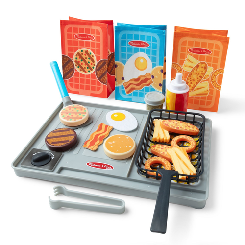מארז גריל אינטראקטיבי Flip & Fry Grill Play Set עם טכנולוגיית שינוי צבע 27 חלקים