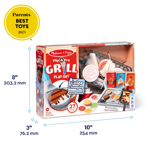מארז גריל אינטראקטיבי Flip & Fry Grill Play Set עם טכנולוגיית שינוי צבע 27 חלקים