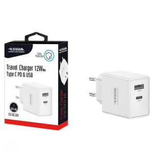 מטען קיר כפול Sigma USB TYPE-A/C 12W