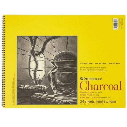 בלוק נייר פחם 24 דף 45.7/61 95 גר Strathmore Charcoal