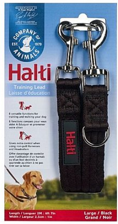 הלטי רצועת אילוף כותנה 2 קרבינות - Halti Training Lead