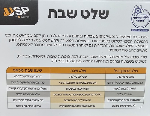 שלט שבת אוניברסלי 