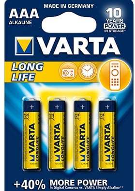 מארז 4 סוללות VARTA Longlife AAA