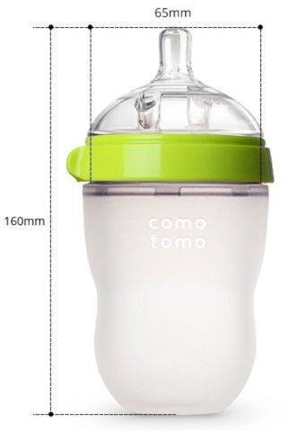 מארז 4 בקבוקי סיליקון לתינוק 150/250 מ״ל ירוק Comotomo