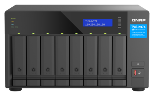 שרת QNAP ZFS TVS-h874-i5-32G 8-BAY i5-12400, 32GB ,2xNVME Slots